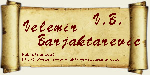 Velemir Barjaktarević vizit kartica